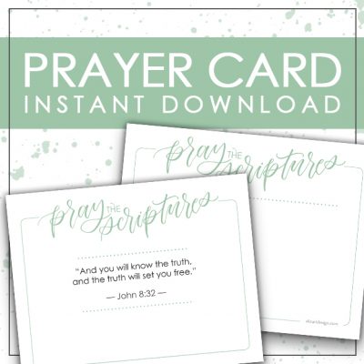 Praying with God's Word: Printable Scripture Prayer Cards | ElizaDDesign